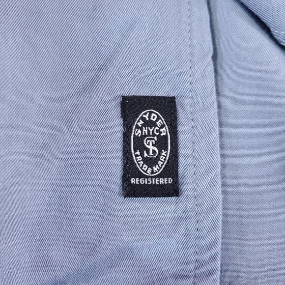 Todd Snyder Mens Size XL Slim Fit Rayon Hollywood Button Up Shirt Steel Blue - Picture 8 of 14